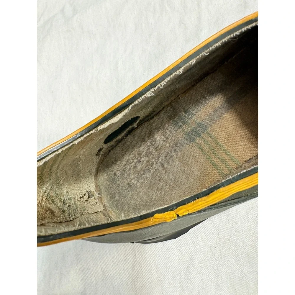 Vtg Le Chameau Mens‎ Gardening Shoes Loafers Slip On Green Round Toe sz 43 US 10